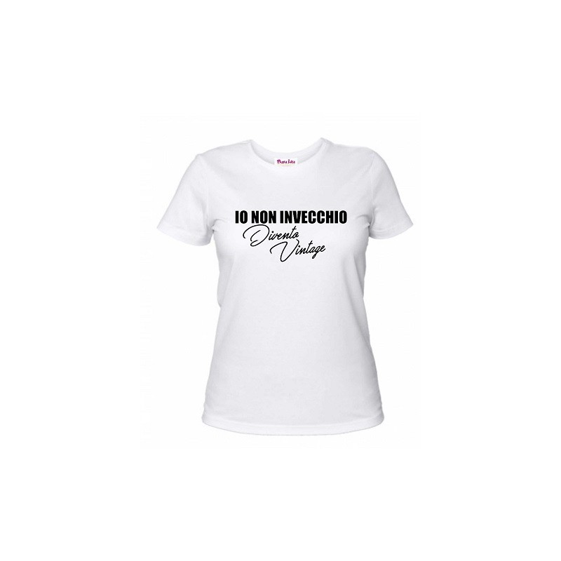 t-shirt uomo o donna con scritta io non invecchio