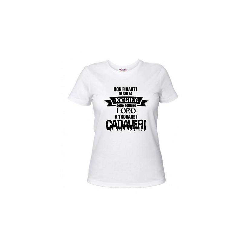 t-shirt uomo o donna con scritta jogging