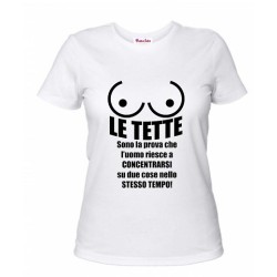 t-shirt uomo o donna con scritta la tette