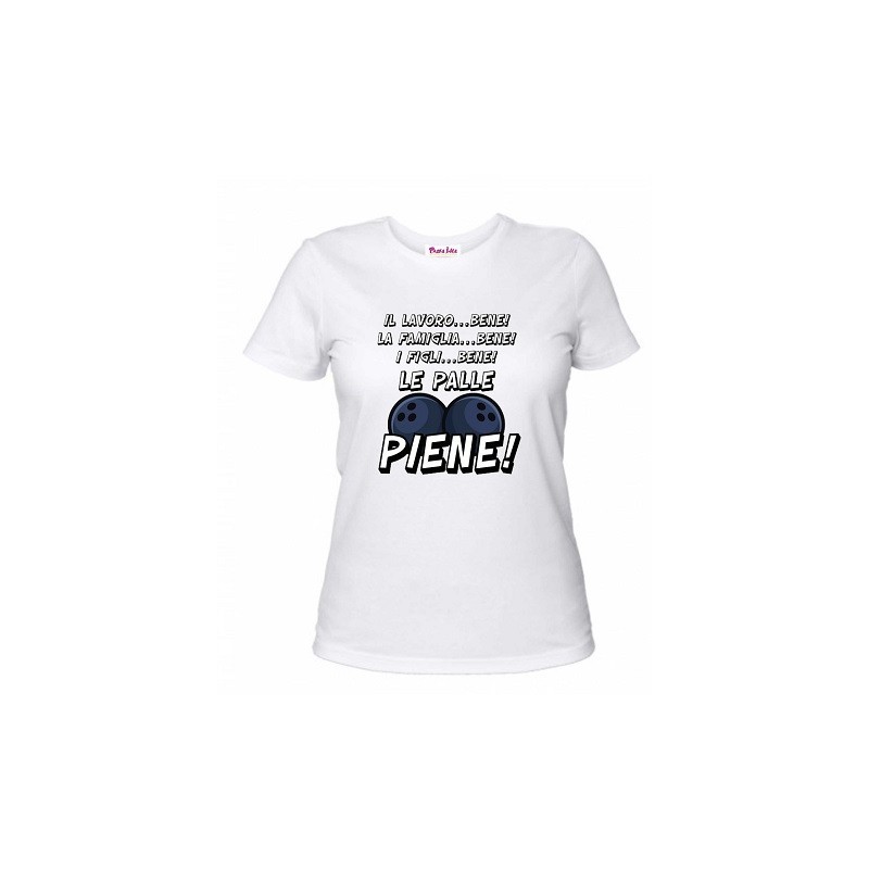 t-shirt uomo o donna con scritta palle piene