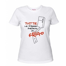 t-shirt uomo o donna con scritta tutte le strade