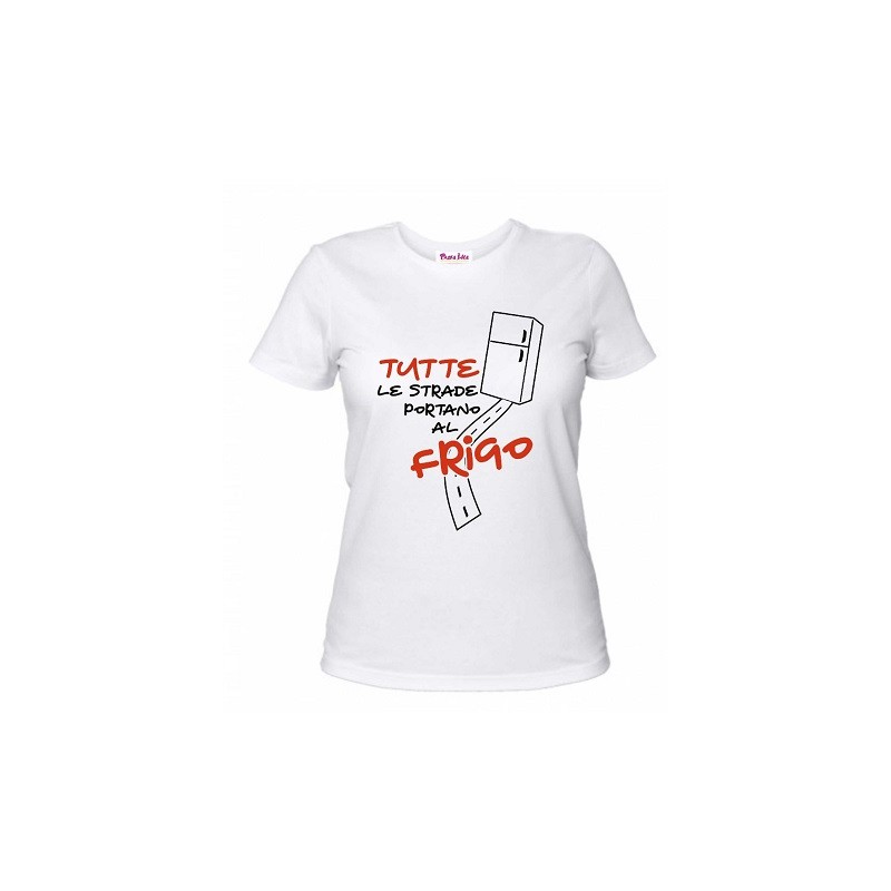 t-shirt uomo o donna con scritta tutte le strade