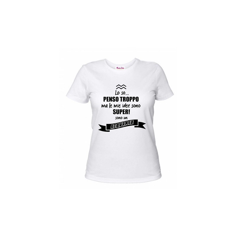 t-shirt uomo o donna segno acquario