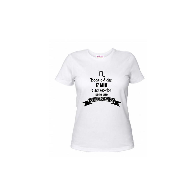 t-shirt uomo o donna segno scorpione