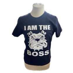 T.Shirt maglietta in cotono con stampa I AM THE BOSS