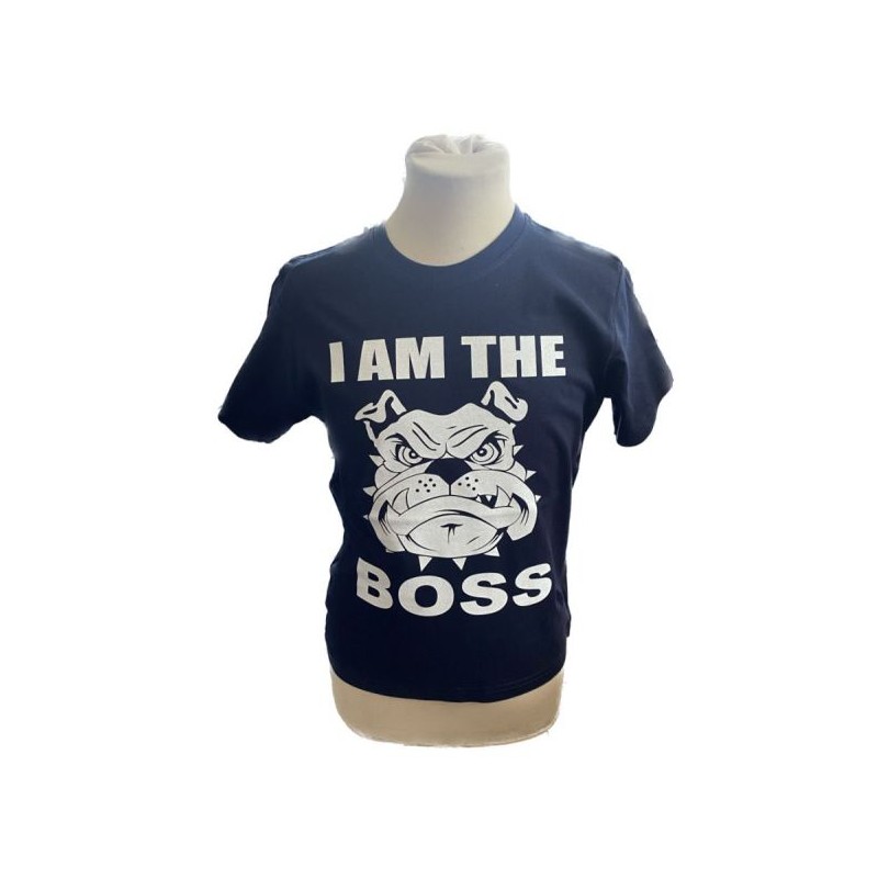 T.Shirt maglietta in cotono con stampa I AM THE BOSS