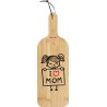 Tagliere in legno 30x12 cm con stampa i love mom festa della mamma