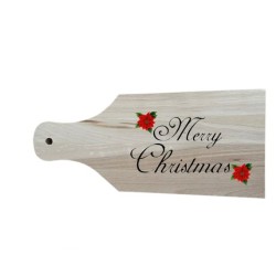 Tagliere in legno con stampa Merry CHristmas cm 30x12