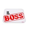 Tappet mouse con scritta Il Boss. in poliestere 18x21cm