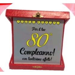 Targa in scatola compleanno...