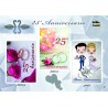 assortimento biglietti anniversario 25 anni 3d brillacard