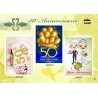 assortimento biglietti anniversario 50 anni 3d brillacard