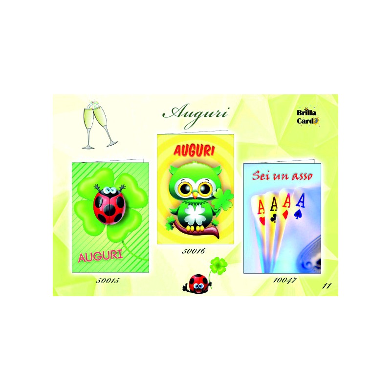 Assortimento biglietti auguri 3d brillacard