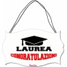 targhetta in legno 15x9 con congratulazioni per la tua laurea