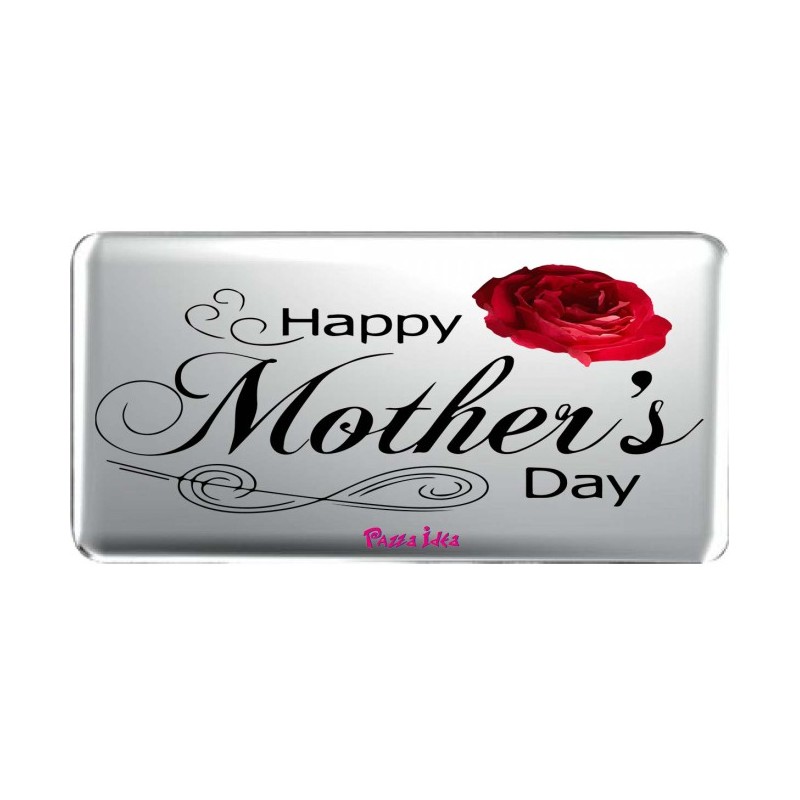 Targhetta in metallo 18x8 con stampa happy mother's day festa della mamma