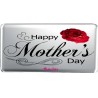 Targhetta in metallo 18x8 con stampa happy mother's day festa della mamma