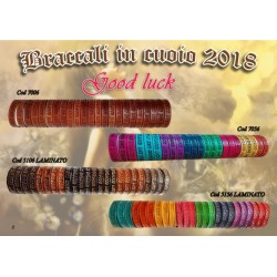 assortimento bracciali in cuoio con tubo 4 tubi 96 pezziacquistabili anche a soggetto 24 pezzi per tubo