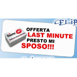 Targhetta in metallo Offerta last minute presto mi sposo