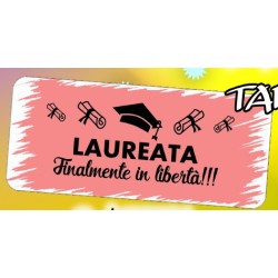 Targhetta laurea in metallo...