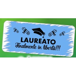 Targhetta laurea in metallo...