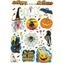 Adesivi happy halloween assortiti bustina cm 17x24,5