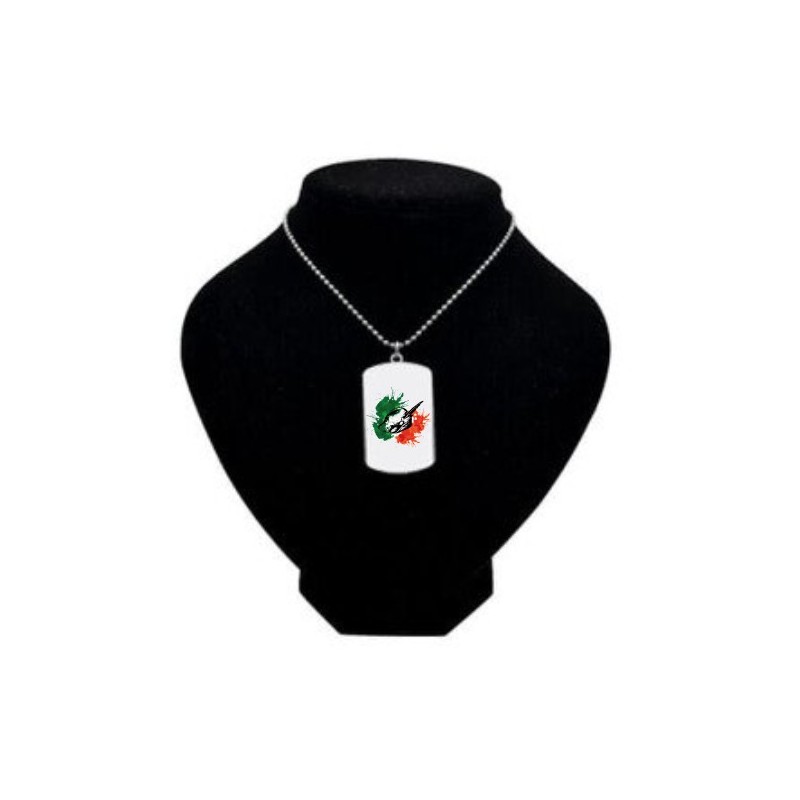 Collana con piastrina con stampa cappello alpino