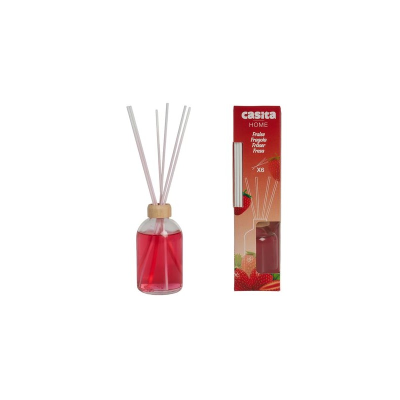 Diffusore 6 bacchette 100ml Fragranza Fragola