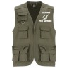 Gilet multiuso con tasconi colore verde militare con stampa ALPINO PER SEMPRE