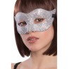 Maschera in plastica con glitter argento