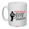 tazza in ceramica con dedica natalizia al collega