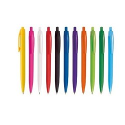 Penna a sfera in plastica PLAIN  ROCKET, meccanismo a scatto kit 100 pezzi compreso stampa 1 colore