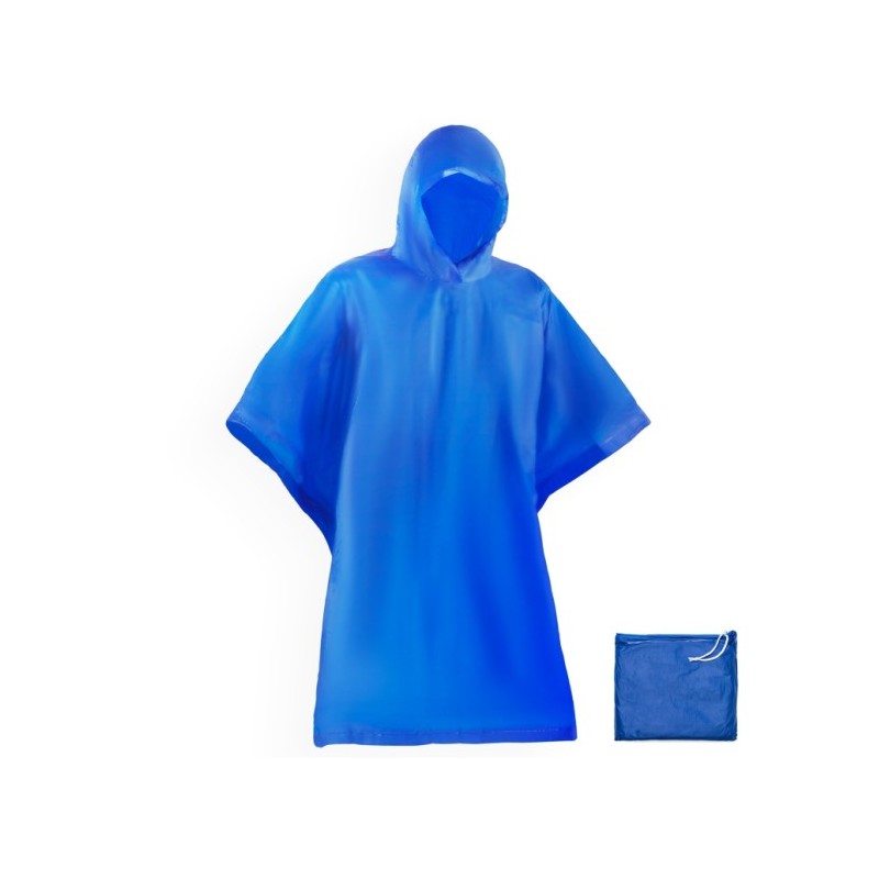 Poncho in PVC disponibile in vari colori. Con chiusura con bottoni sui lati, finiture termosaldate.Taglia unica adulto, dimensi