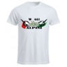 T-shirt bianca con stampa W gli alpini