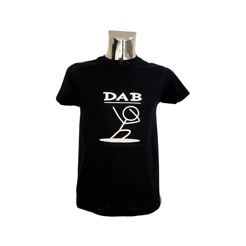 T-shirt in cotone con stampa dab