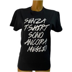 T-shirt in cotone con stampa senza t-shirt sono ancora meglio