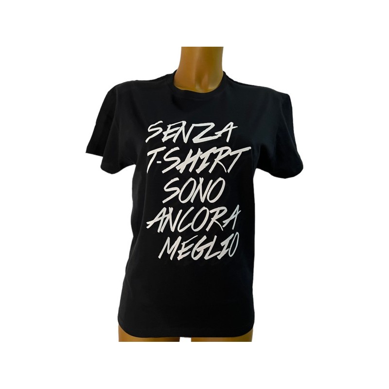 T-shirt in cotone con stampa senza t-shirt sono ancora meglio