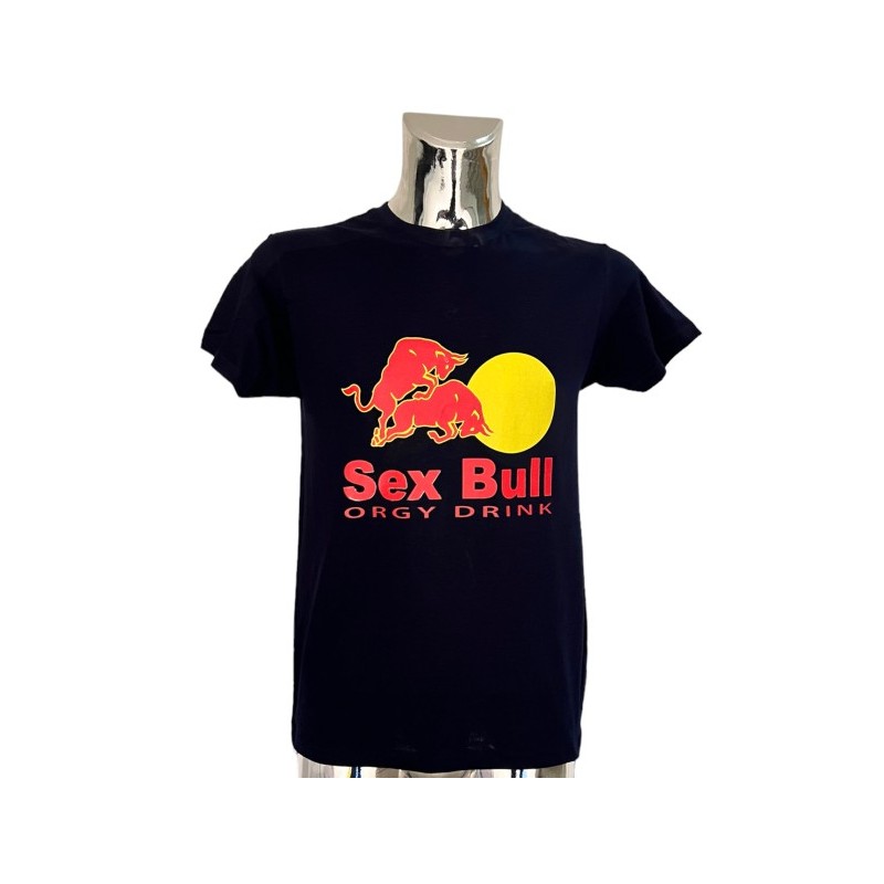 T-shirt in cotone con stampa sex bull