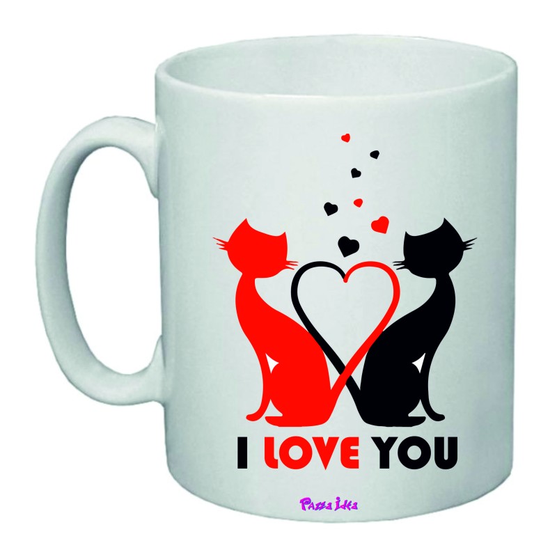 tazza in ceramica 8x10 con stampa i love you