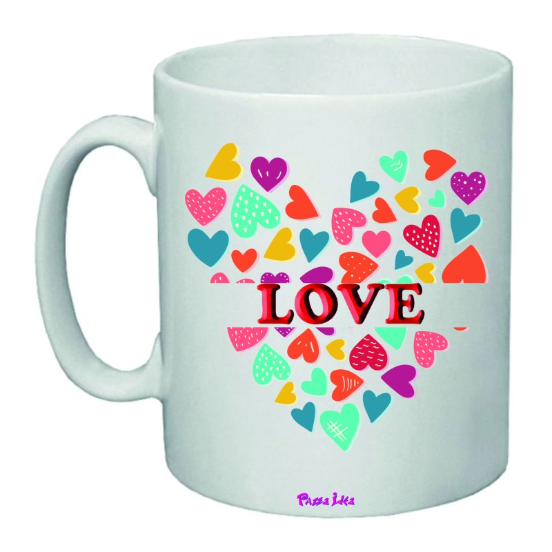 tazza in ceramica 8x10 con stampa love