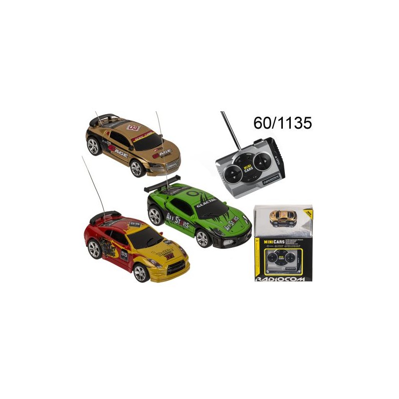 Auto telecomandata, Mini Car, ca. 7,5 cm, 3 ass.,  per 4 pile (AA),EAN 4029811382774