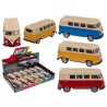 Macchinina, VW Autobus T1 1963,in metallo con plastica, ca. 7, 5 cm, 3 colori ass