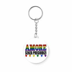 portachiavi in plastica 44 mm con stampa amore senza pregiudizi pride