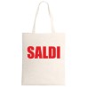 Shopper borsetta con stampa saldi in poliestere