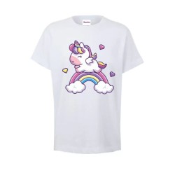 Tshirt maglietta in cotone  bambini con stampa unicorno