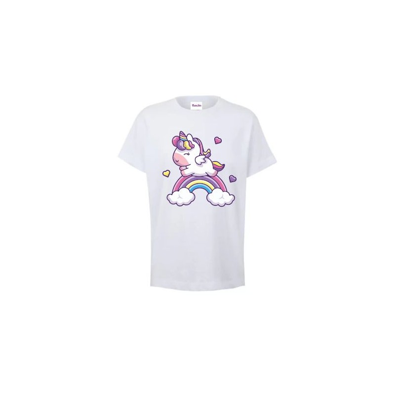 Tshirt maglietta in cotone  bambini con stampa unicorno