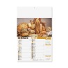 kit 100 calendario pane e pasta mensile 12 fogli in carta patinata 70 gr con testata termosaldata, festività internazionali. Pe