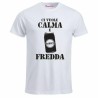 T-Shirt maglietta in cotone ci vuole calma e birra fredda