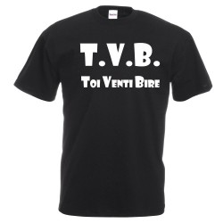 T-Shirt maglietta in cotone con stampa TVB toi venti birre