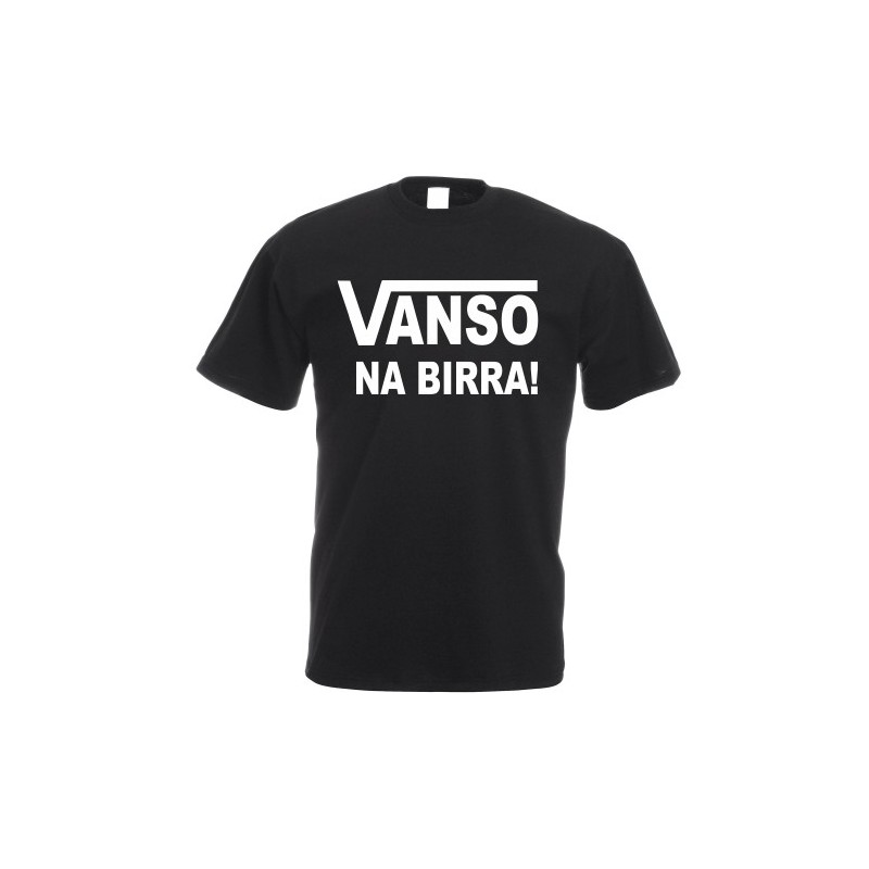 T-SHIRT Maglietta in cotone con stampa Vanso na birra!