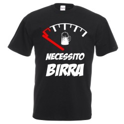 T-shirt maglietta in cotone necessito birra